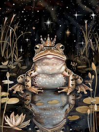 Magnettafel Königliche Kröte