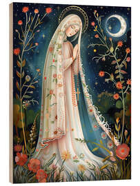Trätavla The Virgin Mary I