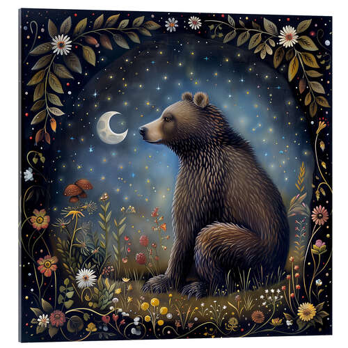 Akrylglastavla Woodland Bear