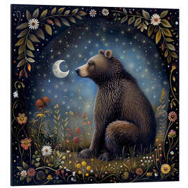 Aluminium print Woodland Bear