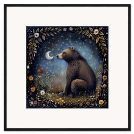 Gerahmter Kunstdruck Waldbär