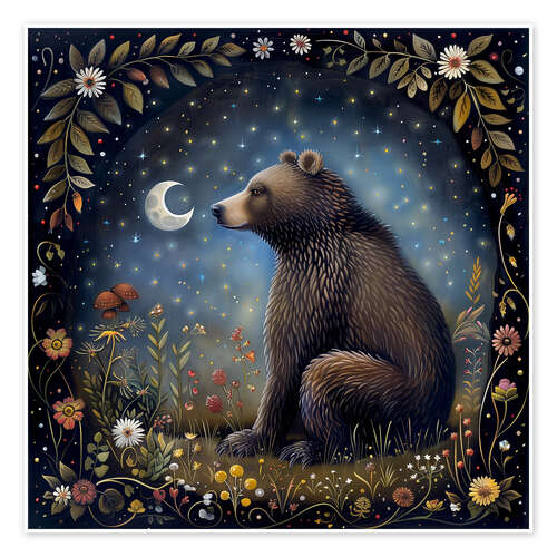 Poster Woodland Bear