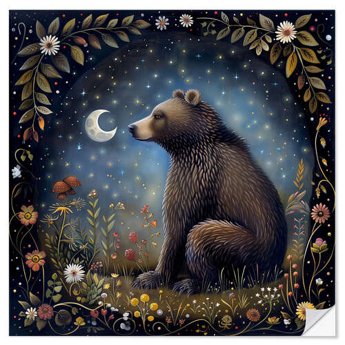 Autocolante decorativo Woodland Bear