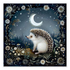 Wall print Woodland Hedgehog - Dutch Lady