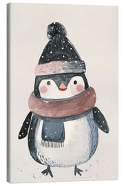 Canvas print Bundled Penguin - PetalsPrintsDesign