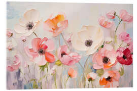 Obraz na szkle akrylowym Pastel Ranunculus - PetalsPrintsDesign