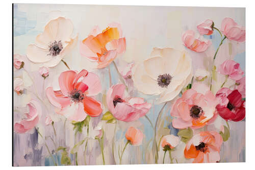 Tableau en aluminium Pastel Ranunculus