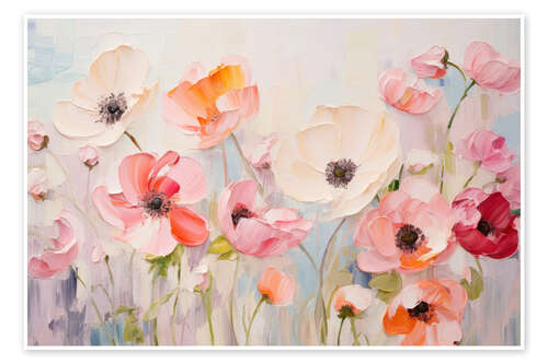 Poster Pastel Ranunculus