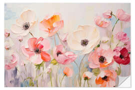 Vinilo para la pared Pastel Ranunculus - PetalsPrintsDesign