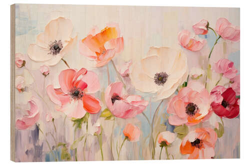 Trätavla Pastel Ranunculus