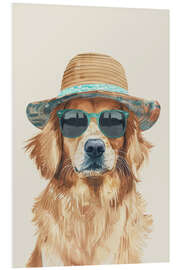 Hartschaumbild Hipster-Labrador - PetalsPrintsDesign