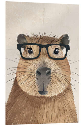 Akrylbillede Smart Capybara