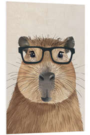 Tableau en PVC Smart Capybara - PetalsPrintsDesign