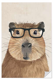 Sticker mural Smart Capybara - PetalsPrintsDesign