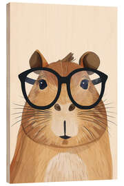 Wood print Smart Guinea Pig