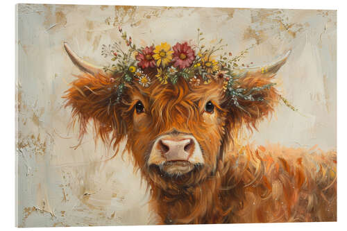 Quadro em acrílico Floral Crown Highland