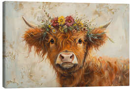 Quadro em tela Floral Crown Highland - PetalsPrintsDesign