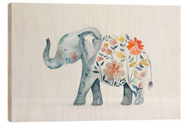 Puutaulu Floral Print Elephant - PetalsPrintsDesign