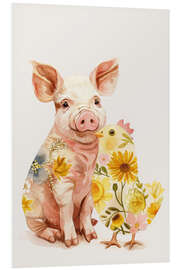 Quadro em PVC Floral Friends