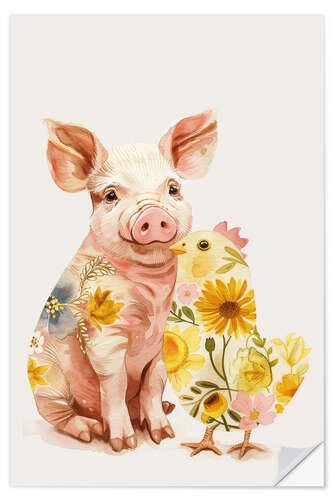 Wandsticker Florale Freunde