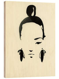Holzbild Ink Face - Ekaterina Koroleva