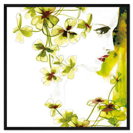 Gerahmter Kunstdruck Kleeblatt