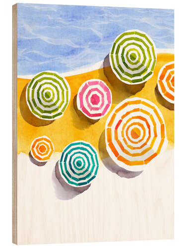 Wood print Holiday Beach