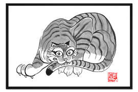 Gerahmter Kunstdruck Japanischer Tiger
