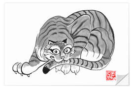 Självhäftande poster Japanese Tiger