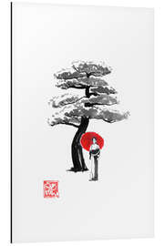Alubild Geisha und Baum