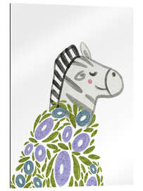 Gallery Print Zebra mit Blumen bedeckt