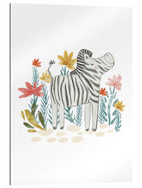 Gallery Print Zebra und Blumen