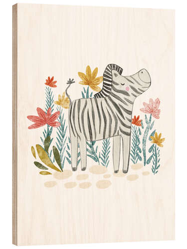 Trebilde Zebra and flowers