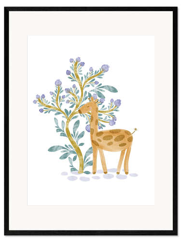 Framed art print Cute Giraffe