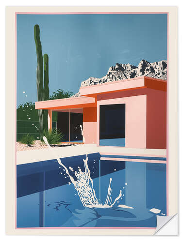 Autocolante decorativo Splash im Pool