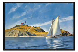 Gerahmter Kunstdruck Segeln mit E. Hopper