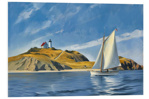 Foam board print Sailing with E. Hopper