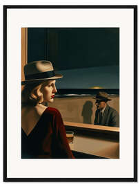 Gerahmter Kunstdruck Nach Sonnenuntergang mit E. Hopper