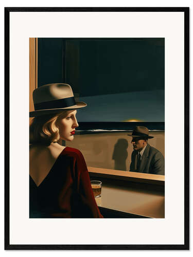 Gerahmter Kunstdruck Nach Sonnenuntergang mit E. Hopper