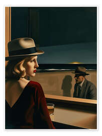 Poster Nach Sonnenuntergang mit E. Hopper