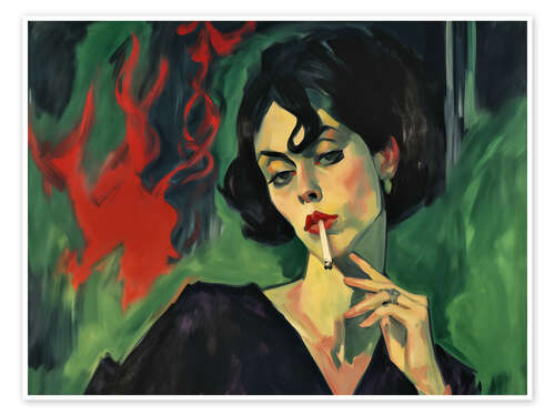 Poster Expressionist smoker