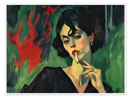 Reprodução Expressionist smoker - Frank Daske