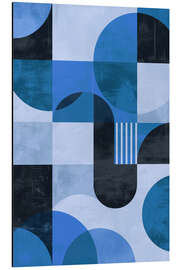 Magnettafel Abstract Blue Geometry Wallpaper