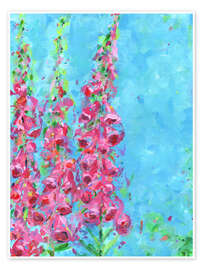 Wall print Foxgloves - Dawn Underwood