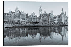 Alubild Graslei Kai in der Altstadt von Gent - Dieterich Fotografie