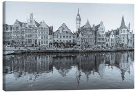 Canvas print Graslei quay in the old town of Ghent - Dieterich Fotografie