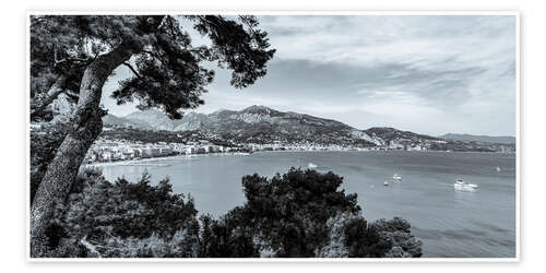 Poster Menton on the Côte d'Azur in France