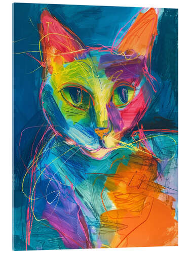 Tableau en verre acrylique Whiskered Majesty