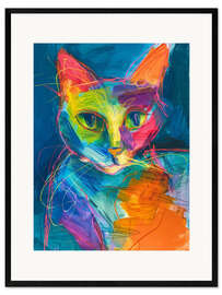 Impression artistique encadrée Whiskered Majesty