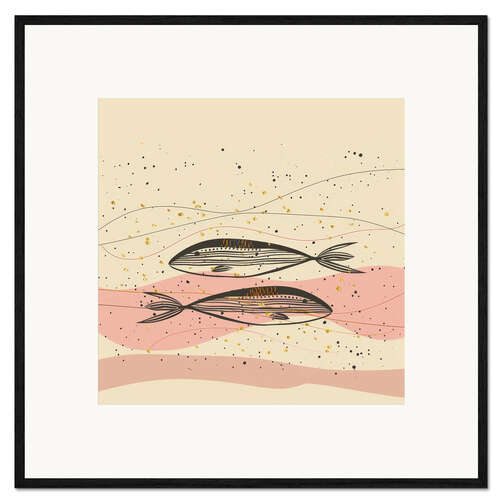 Gerahmter Kunstdruck Ebbe und Flut